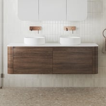 Boyd 1500mm Walnut Wall Hung Vanity with Basin & Rectangular Shaving Cabinet Package